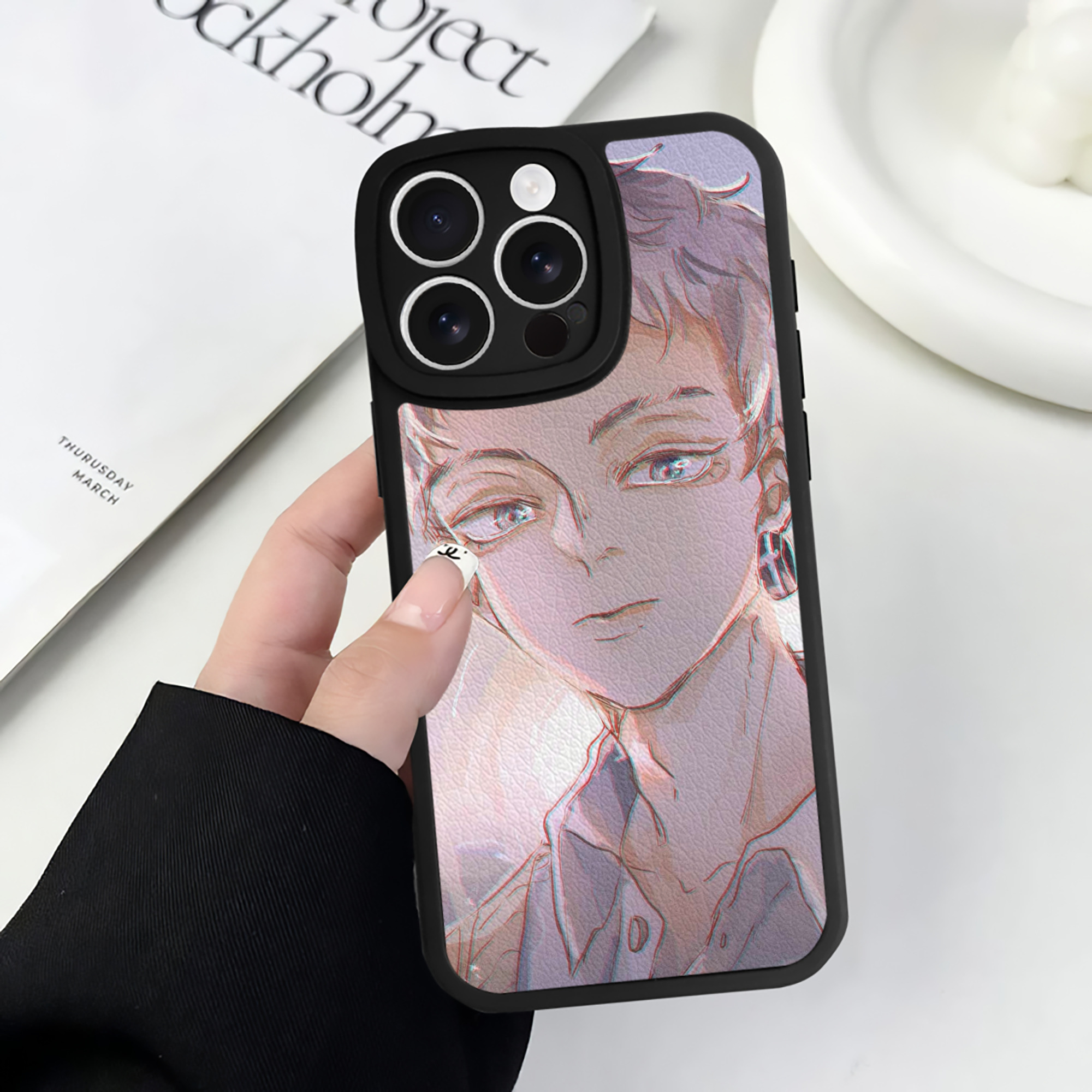 （画像用） 東京リベンジャーズ Tokyo Revengers 【iPhone 16シリーズ対応】シリコンスマホケース（レザー調） 材質：シリコン